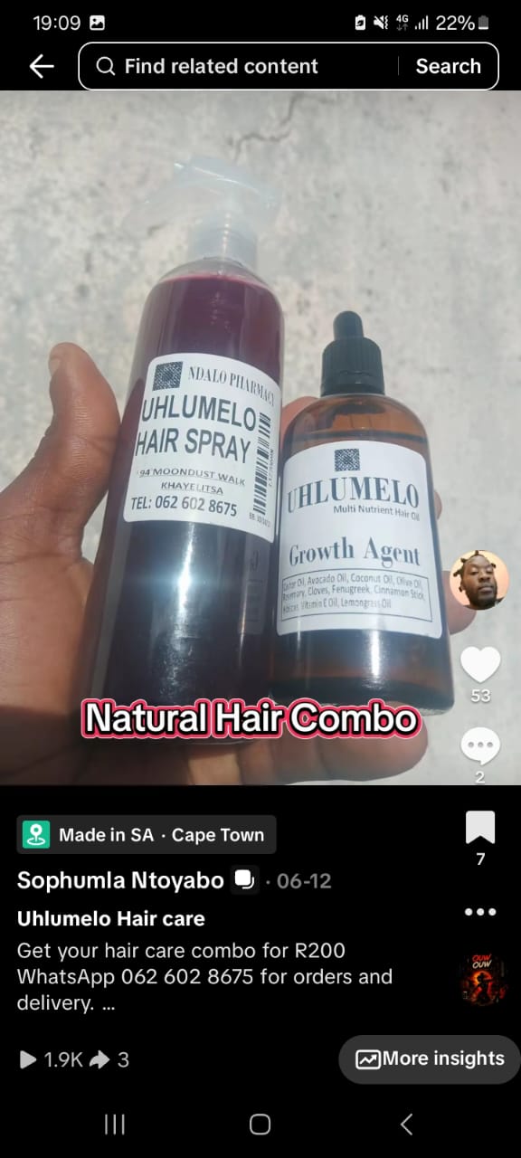 Uhlumelo: Multi Nutrient Hair Oil